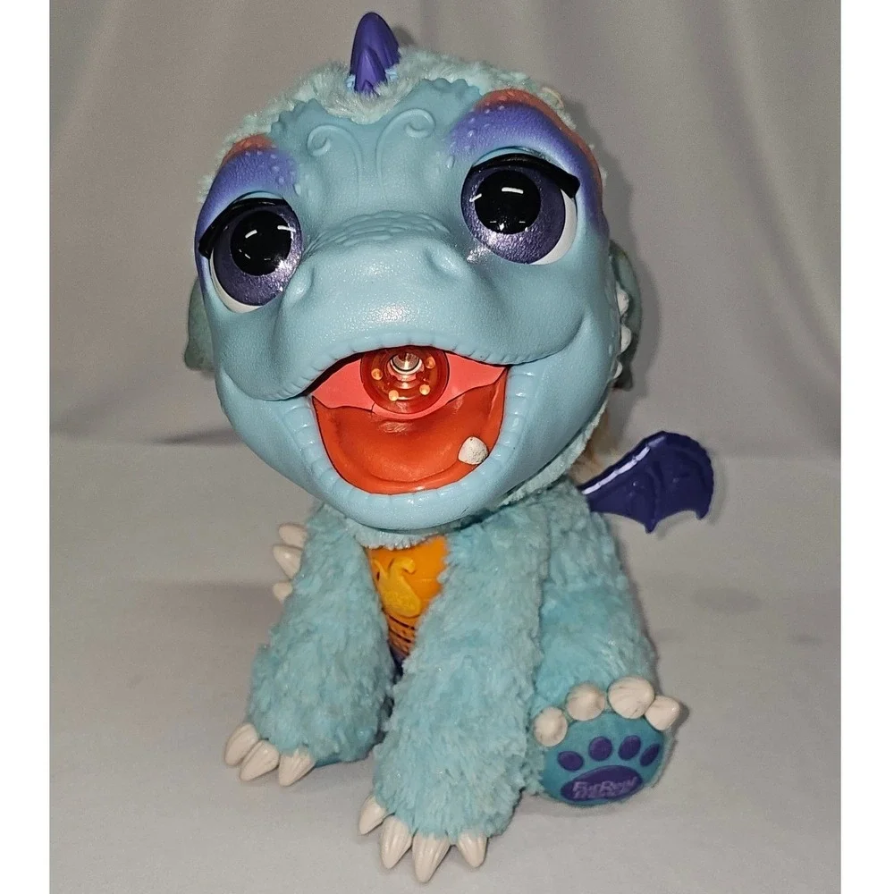 FurReal Friends‎ Torch My Blazin Dragon Interactive Plush Hasbro 2015 Blue B5142